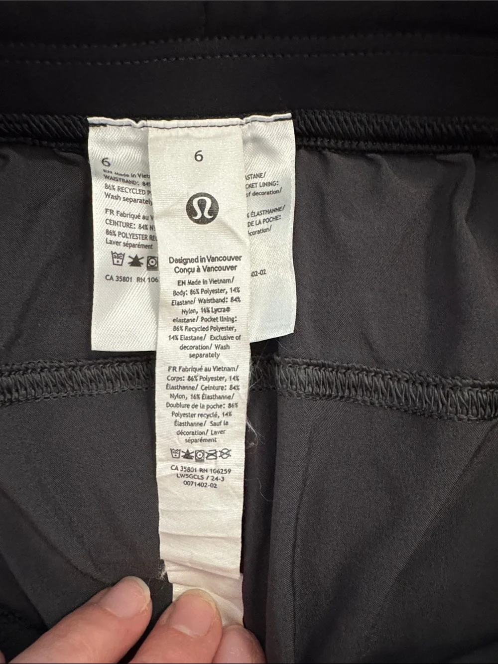 Lululemon Adapted State High-Rise Jogger Track Pants Colourblock Size 6 Two Tone